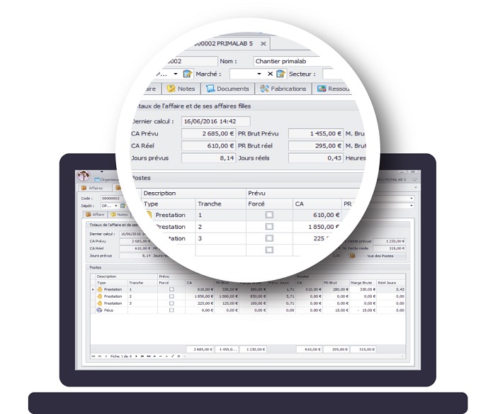 Module Affaires, ERP Biloba