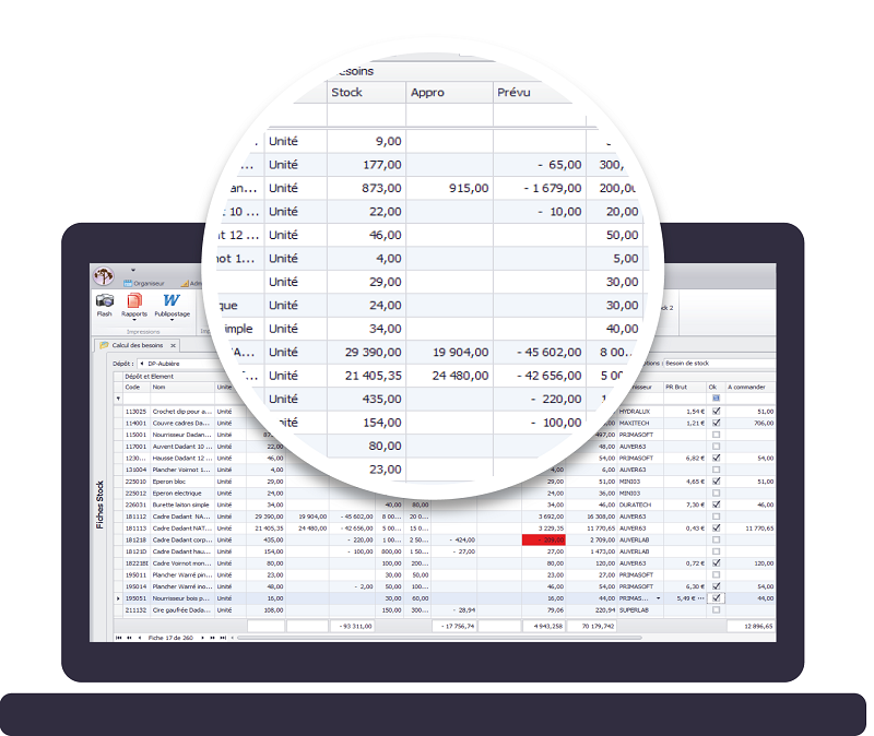 Module gestion des stocks ERP Biloba