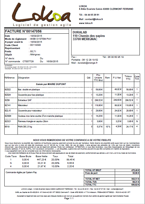 Module gestion des ventes, logiciel de gestion par affaire Biloba, ERP Biloba