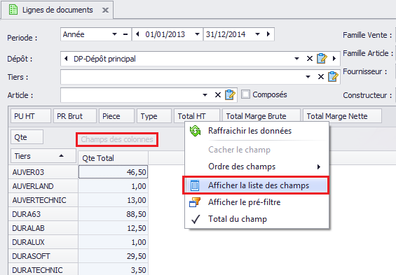 Module BI, Tableaux de bord, ERP Biloba, logiciel Biloba