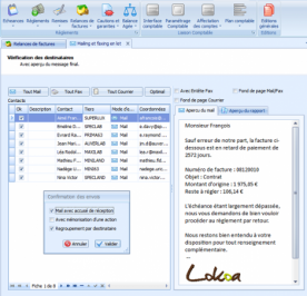 Zoom fonction sur le publi-mailing dans Biloba